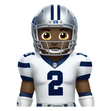 Kody in a Dallas Cowboy uniform sticker