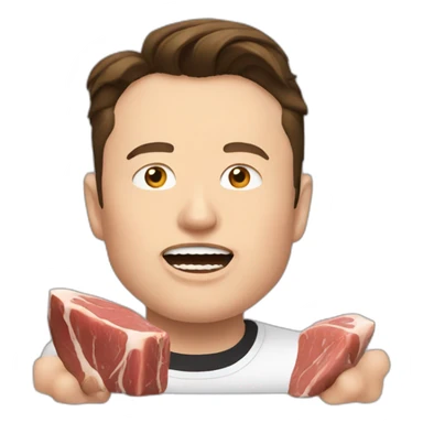 Elon musk eat beef sticker