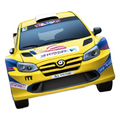 rally car doing a skid sticker