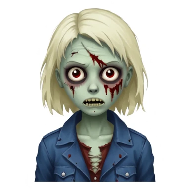 parisian zombie french girl sticker