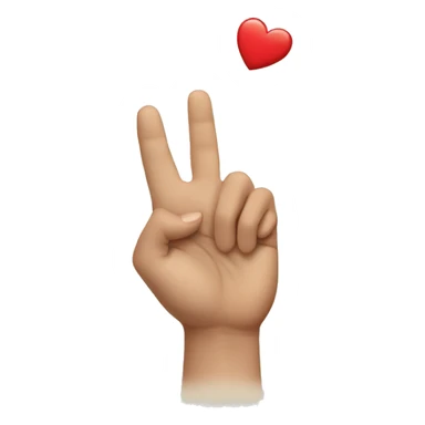 Hand in a heart shape sticker