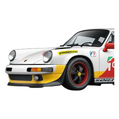 Porsche 911 in racing livery sticker