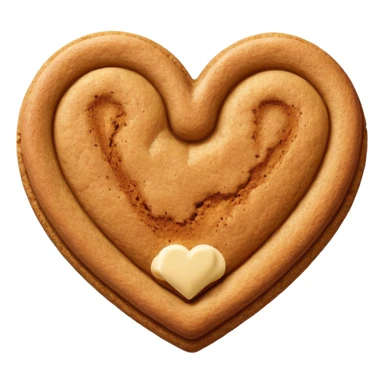 snicker doodle cookie with cinnamon powder on top in a heart shape cookie sticker
