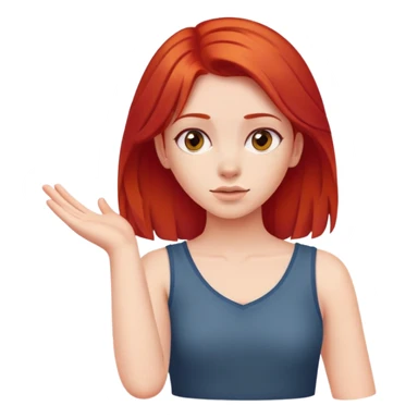 Girl with red hair I don’t know arm signal sticker