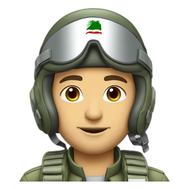 Handsom fighter jet pilot Iran sticker