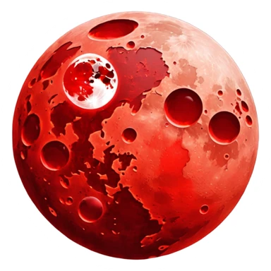 Blood moon without eyes mouth or nose sticker