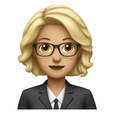 Female blond school principal sticker