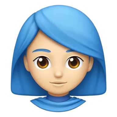 Mavi Dikenli bir topun içinde beyaz tık sticker