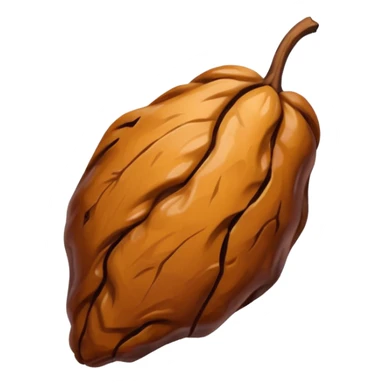 single small wrinkled dried grape raisin warm brown with cognac touch sticker