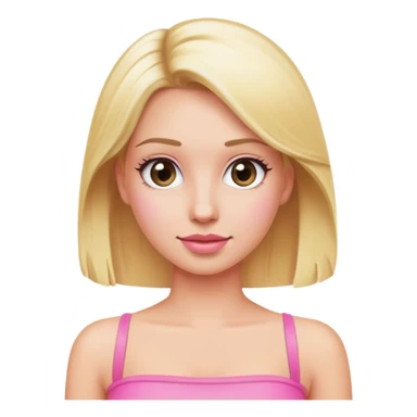 blonde woman with pink tube top sticker