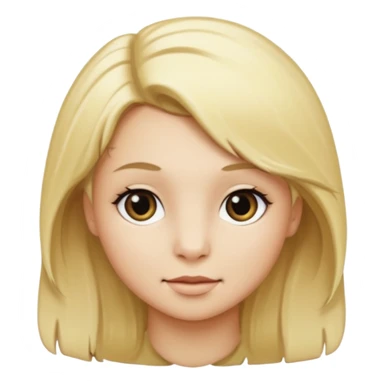Girl seal blonde hair sticker