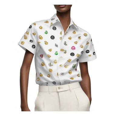 Christian Dior Oblique Short-Sleeved Shirt  sticker