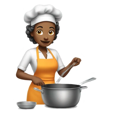 woman cooking sticker