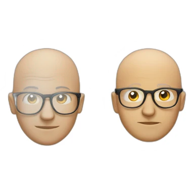 bald detectiv glasses sticker