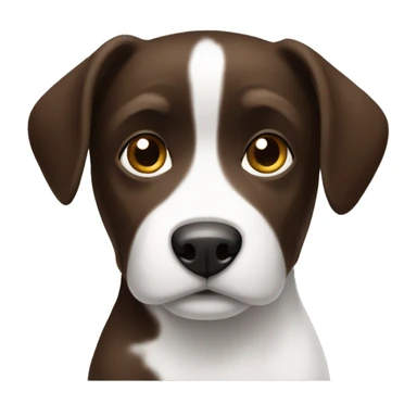 worsteh dog dark Brown and white sticker