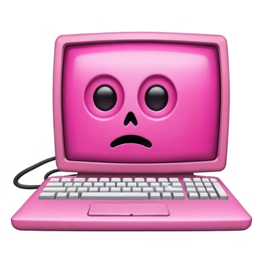 Dead computer pink sticker