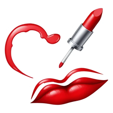 Lip stick kiss stain mark sticker