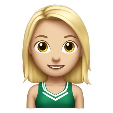 Blonde hair girl cheerleader sticker
