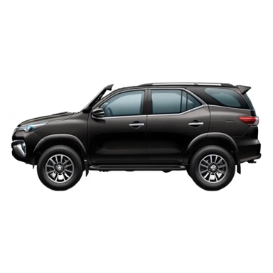 Black Toyota fortuner with full attitude  sticker