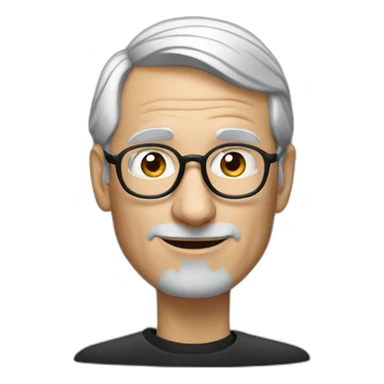 Steve Jobs wearing AirPods sticker