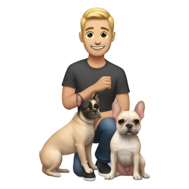 Gay man with frenchie  sticker