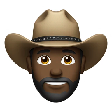 Lightskined dark face with a cowboy hat and black bandana sticker