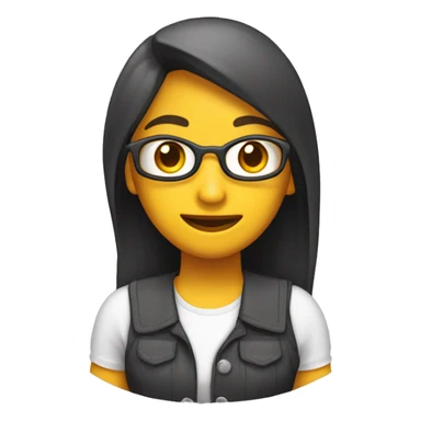 chica guapa de pefil con nariz respingad sticker