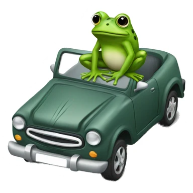 Frog eating car sticker