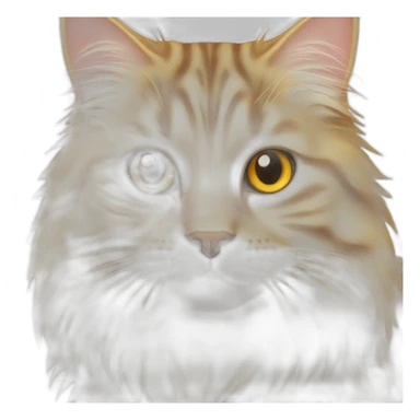 Siberian cat yellow orange sticker