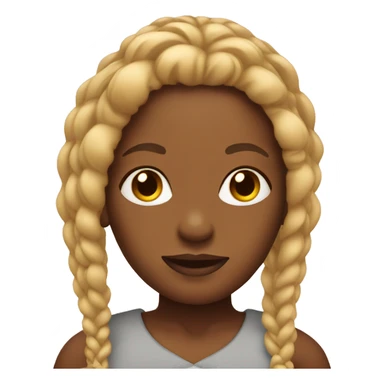 A black mom with blonde braids sticker
