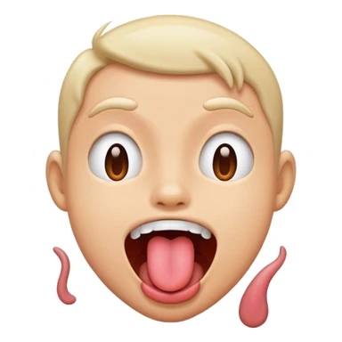 Tongue out and shaking sticker