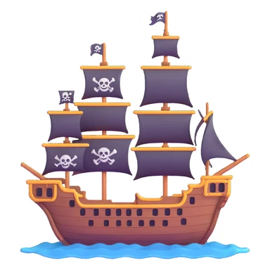 pirate ship sticker