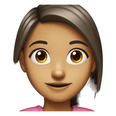 a girl giving a smirk smile sticker