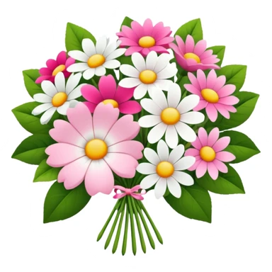 bouquet of flowers pink and white  sticker
