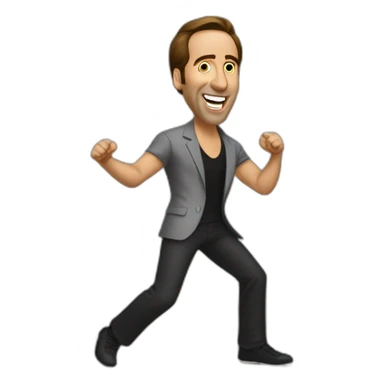 dancing Nick cage sticker