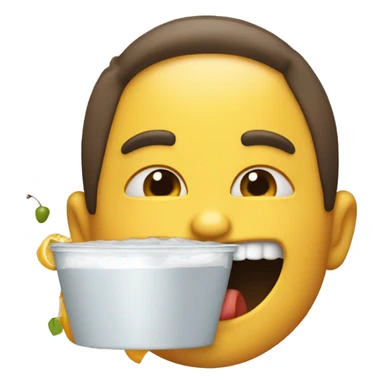 A person who eats juice and is carefree sticker