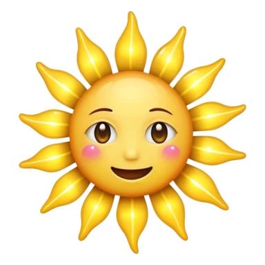 an emoji of a mix of a sparkle and sun sticker