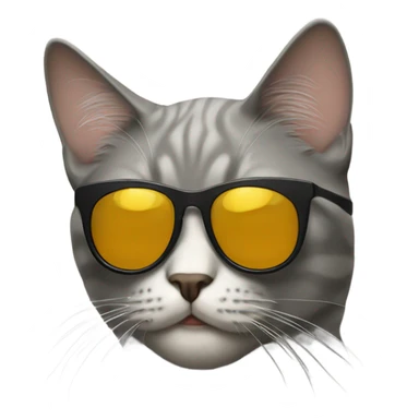 Cat with sunglasses sticker