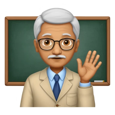 old indian male teacher sticker