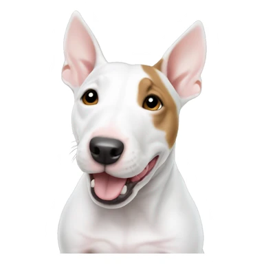 Miniature bull terrier white ginger sticker