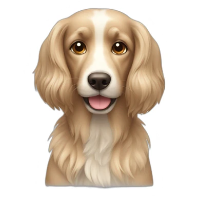 silky coat type dog sticker