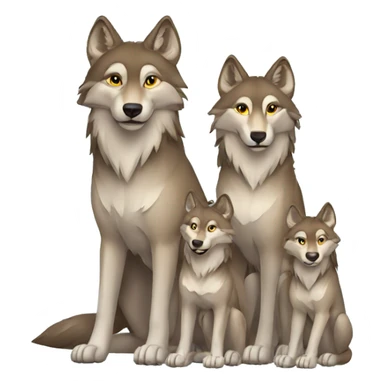 wolf family sticker