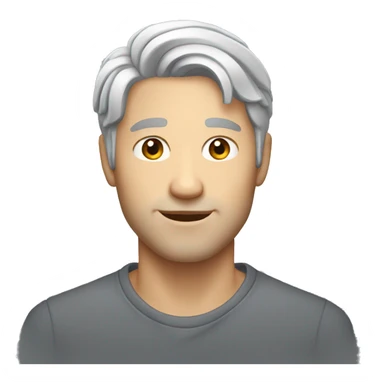 white 30 years old guy with grey hair sticker