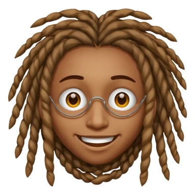 hes brown skin with dreads over his eyes sticker