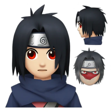 sasuke uchiha with red eyes sticker
