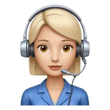 female call center bot sticker