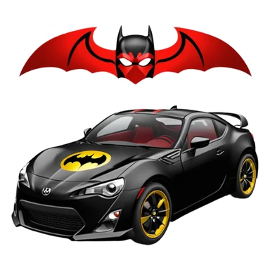 Darth Vader Batman and 60’s Batgirl themed Scion FR-S  sticker