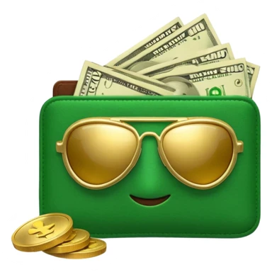 Aviator money emoji, wallet full of cash, casino vibe, premium 3D emoji style, clean, no background
 sticker