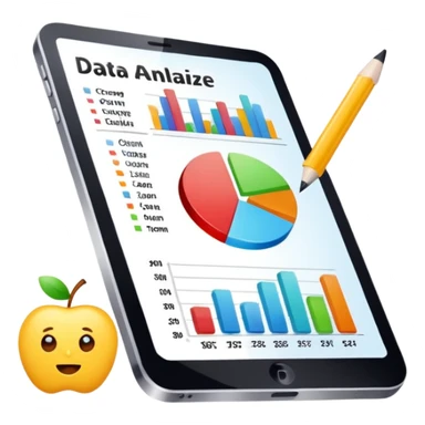 data analyze report chart no technology sticker