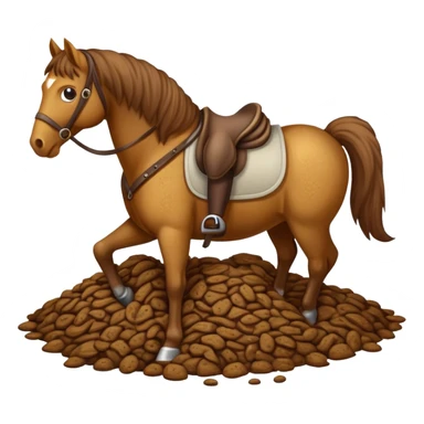 Caca sur un cheval sticker